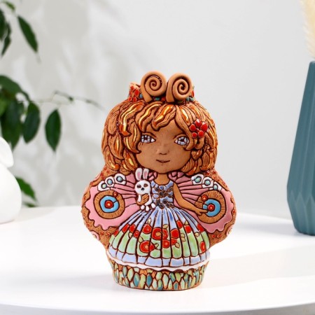 Souvenir Ceramics "Girl with Bunny" (Vase) Light H = 23.5cm V = 1l