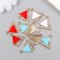 Decor for creativity metal, enamel "Double triangle" 1.8x2 cm