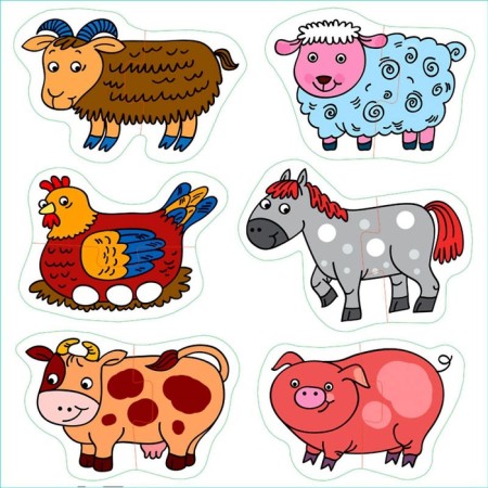 Floor puzzle mosaic "on the farm" (Baby Step) (small)-2
