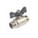 Ballic Aqualink, Pn 50, external/outer thread 1/2 ", butterfly, nickel.