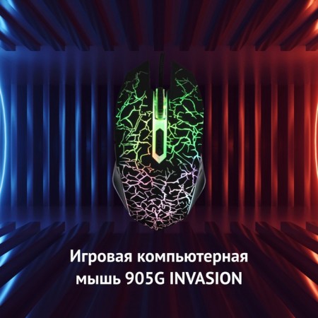 Mouse call 905g Invasion Black Optical (3600DPI) USB for a laptop (6but)-1