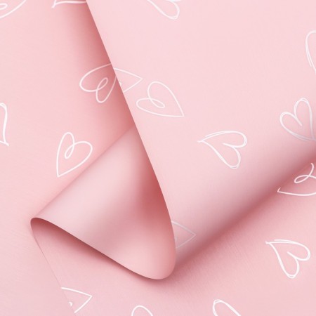 Flower film 57 cm x 10m, pink, 65 microns-1