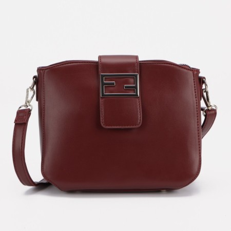 Cross-Bodi bag, lightning department, external pocket, burgundy color