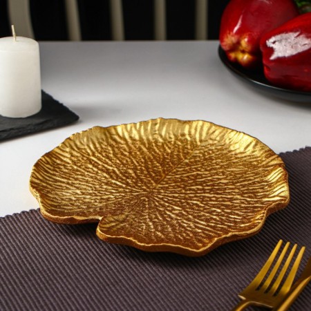 Fruit dish of the Dolyan "Link", 20 × 19 cm, gold color-1