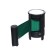 Cassette with an exhaust tape - 180 cm, height - 11 cm, width - 48 mm, green