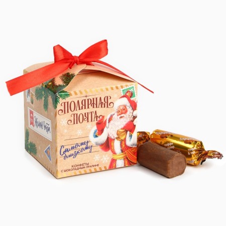 Sweets in a box with a bow "polar mail", 100 g-1