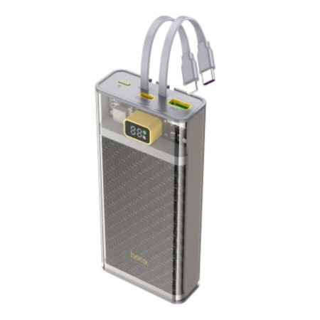 External battery Hoco J104A, 20,000 mAh, 2 Type -C, 1 USB, 1 Micro - USB, 3 A, display, gray-3