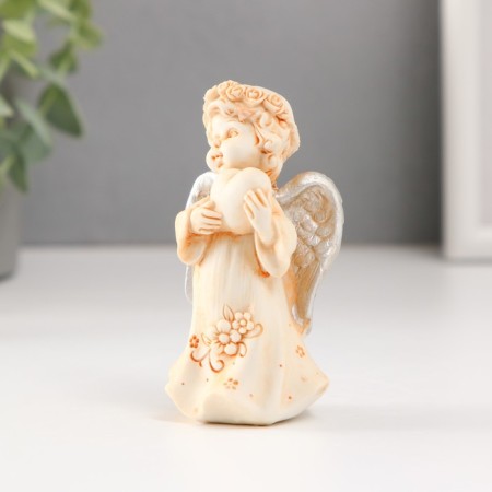 Souvenir Polystone "Angel in a flower dress and a wreath with silver wings" mix 8.5 cm-3