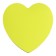 Block with a sticky edge paper 70x70mm, Erichkrause "Heart Neon", 50 sheets, yellow