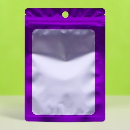 SIP-LOK package with a window, with euroslot, purple, 10 x 14 cm-2