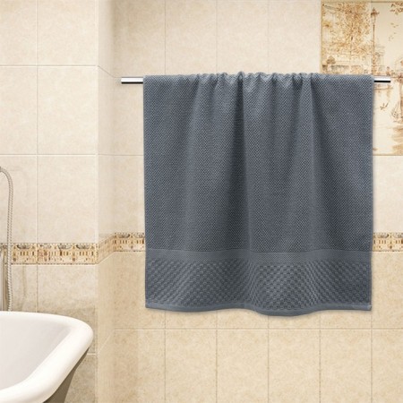 Tainted towel "Grant", 450 gr, size 50x80 cm, color gray color-2