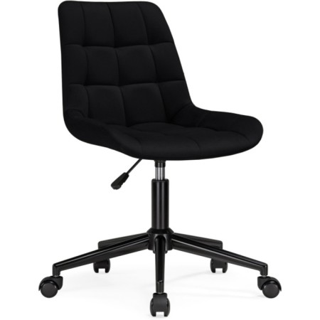 Computer chair Chester Metal/velor, white/black 49x60x84 cm
