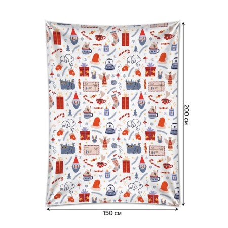Decorative panel with photo printing "Festive cat", vertical, size 150x200 cm-1