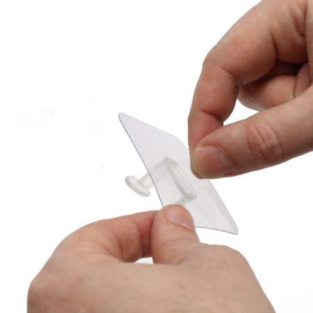 Holder with an adhesive surface of the tundra, 60x60 mm, for a fork, transparent-20