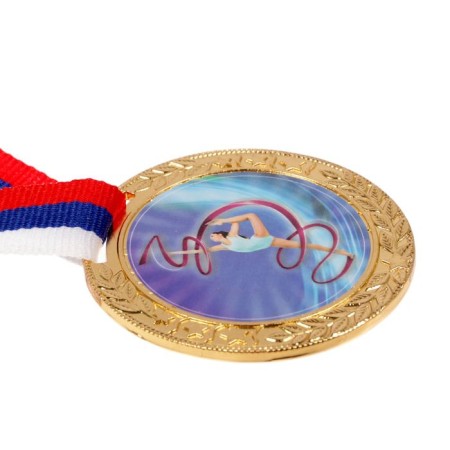 Thematic medal "rhythmic gymnastics", gold, d = 5 cm-2