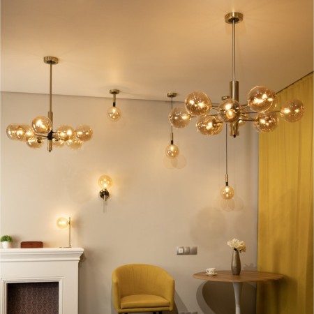 Sconces Citilux "NARDA" CL204310, 15x27 cm, 1x40W, G9, brown color-8