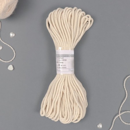 Twisted cord x/b 3-straight 3 mm 20m