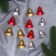 Jewelry decoration "relief bell" (set 12 pcs) 3 cm, mix