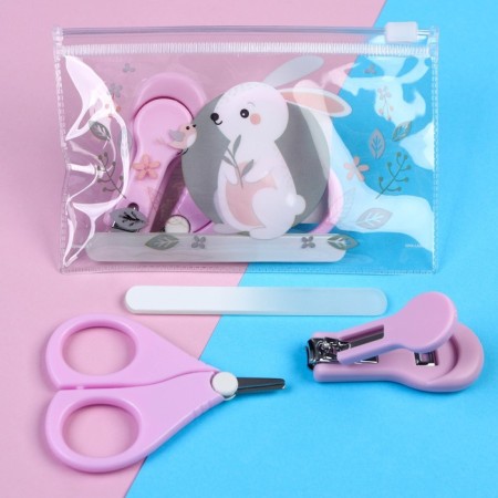 Manicure set for the smallest "Bunny" (scissors+forceps+saw)