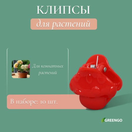 Clips for plants "fungus", set 10 pcs., Mix, Greengo