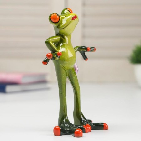 Souvenir Polystone varnish "Frog FIFA" 15x5.5x10 cm-1