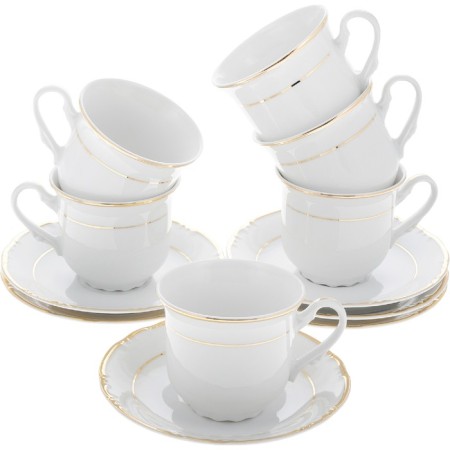 Tea Service 6/9 Constance, decor "Golden thread, gold layer", 15 items-1