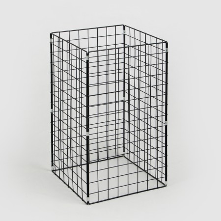 The basket-drill is folding, on wheels, 1 shelf, 40 × 40 × 80 cm, black color-6