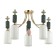 Candy chandelier, 5x40W E14, Color Gold, IP20