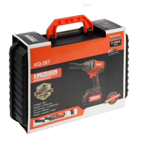 Gaikovert battery Kingqueen KQ-287, shock, 18 V, 2x4 Ah, 600 nm, 1/2 ", 3 modes-13