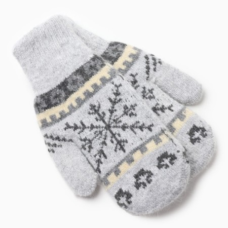 Women's mittens "Snowflake" Color gray, size 20-1