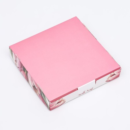 Self -charged box, "tulips", 16 x 16 x 3 cm-3