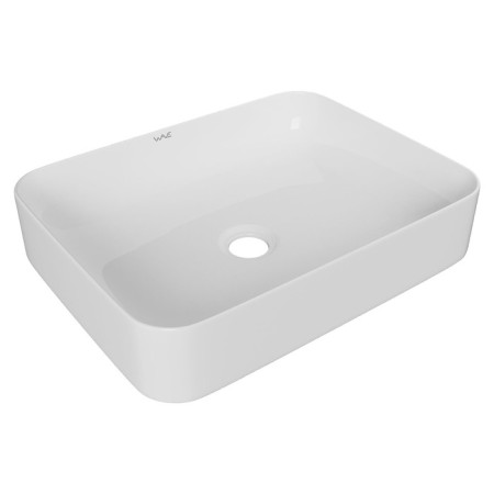 Haller shell Wave Quadro, rectangular, white color, 50x39x14 cm