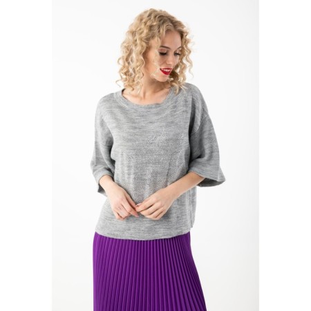 Female jumper, size 44, gray color-3