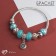 Bracelet Assorted Mardgeri Sunny, blue color in silver, d = 6.5 cm