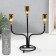 Summary Metal for 3 candles "Neptune" black with gold 19.8x9.7x22.3 cm
