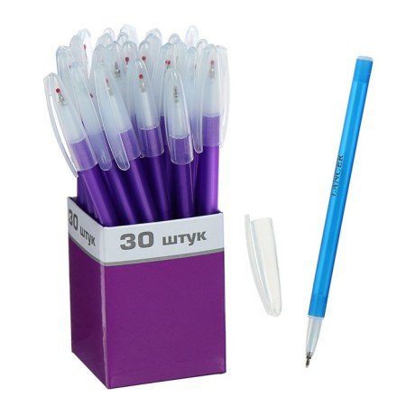 Ballic handle 0.7 mm, in the display, blue, a colored mix body (barcode on a piece)-1