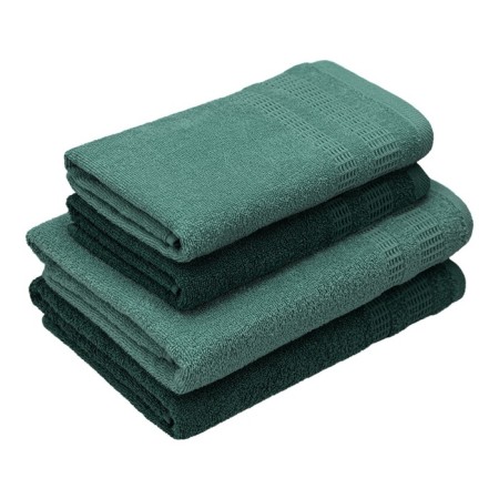 Set of towels "Pamir", size 50x80 cm - 2 pcs, 70x130 cm - 2 pcs, green color-1