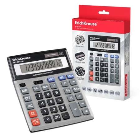 Calculator Desktop 12-bit Erychkrause DC-5512M, silver