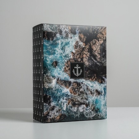 Gift folding box, packaging, "sea", 22 x 30 x 10 cm-1
