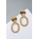 Earrings Metal "Eureka" oval, color gold