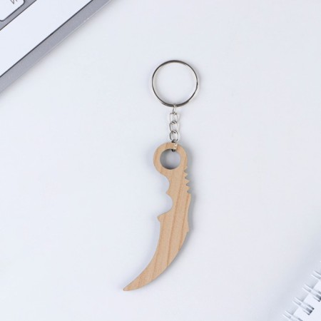 Key keychain "Cerambit", Green, 3 x 8 cm-3