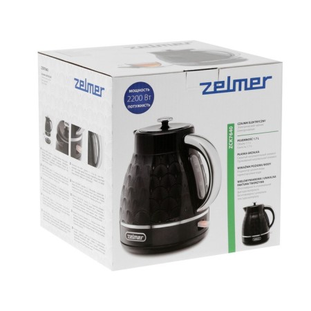 Electric kettle zelmer zk7640, plastic, 1.7 l, 2200 watts, black-7