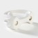 Ceramic napkin on the bamboo stand Bellatenero, 14 × 7 × 10 cm, white color