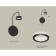 Floor lamp with switch and acrylic Ambrella Light, XB9596200, GX53 LED 12 W, color black sand, white matte