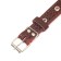 Collar leather reinforced with a kapron with a half-ring, 55 x 2.5 cm, Osh 27-53 cm, brown