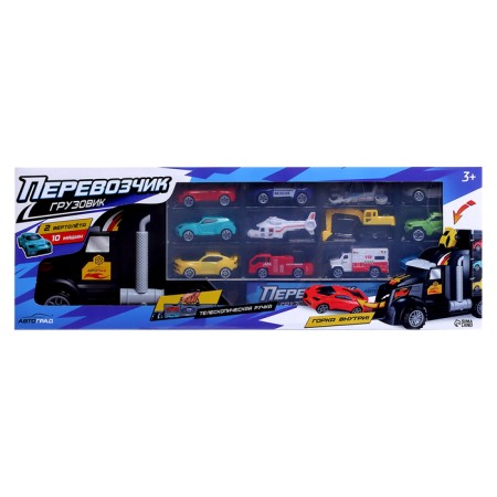 Truck "Carrier", included 10 cars and 2 helicopters-10