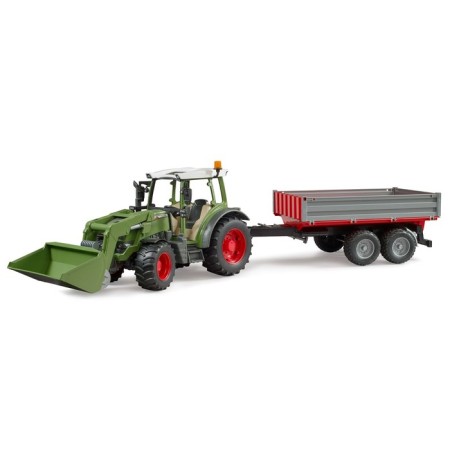 Tractor Bruder Fendt Vario 211 with trailer and loader-1