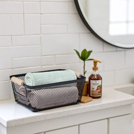 Universal Basket LADOM "Mini", rectangular, 25 × 17 × 10.5 cm, black-3