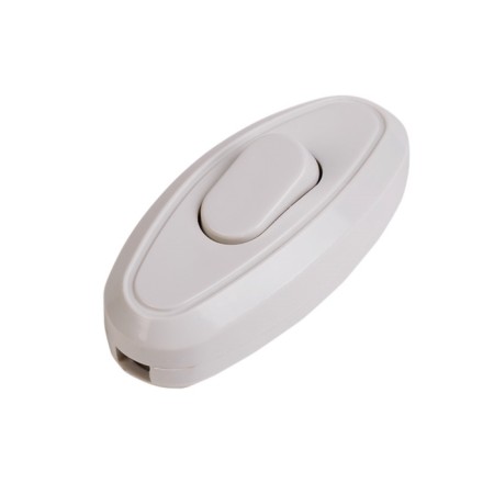Switch-Knopka 250V 6A ON -OFF White on the electrical wir (for table lamp / for sconces) Rexant 1