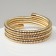 Bracelet-spring "relief" 3 rows, color gold, d = 6.5 cm